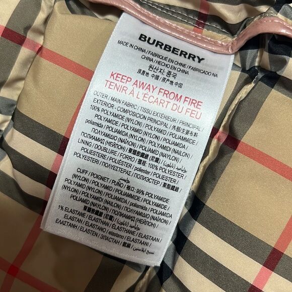 Burberry girls down puffer jacket - Picture 6 of 7